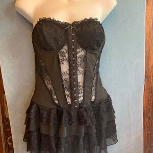 Black Corset dress with Shorts Size Small